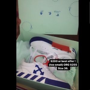 Off white - purple & white like van style